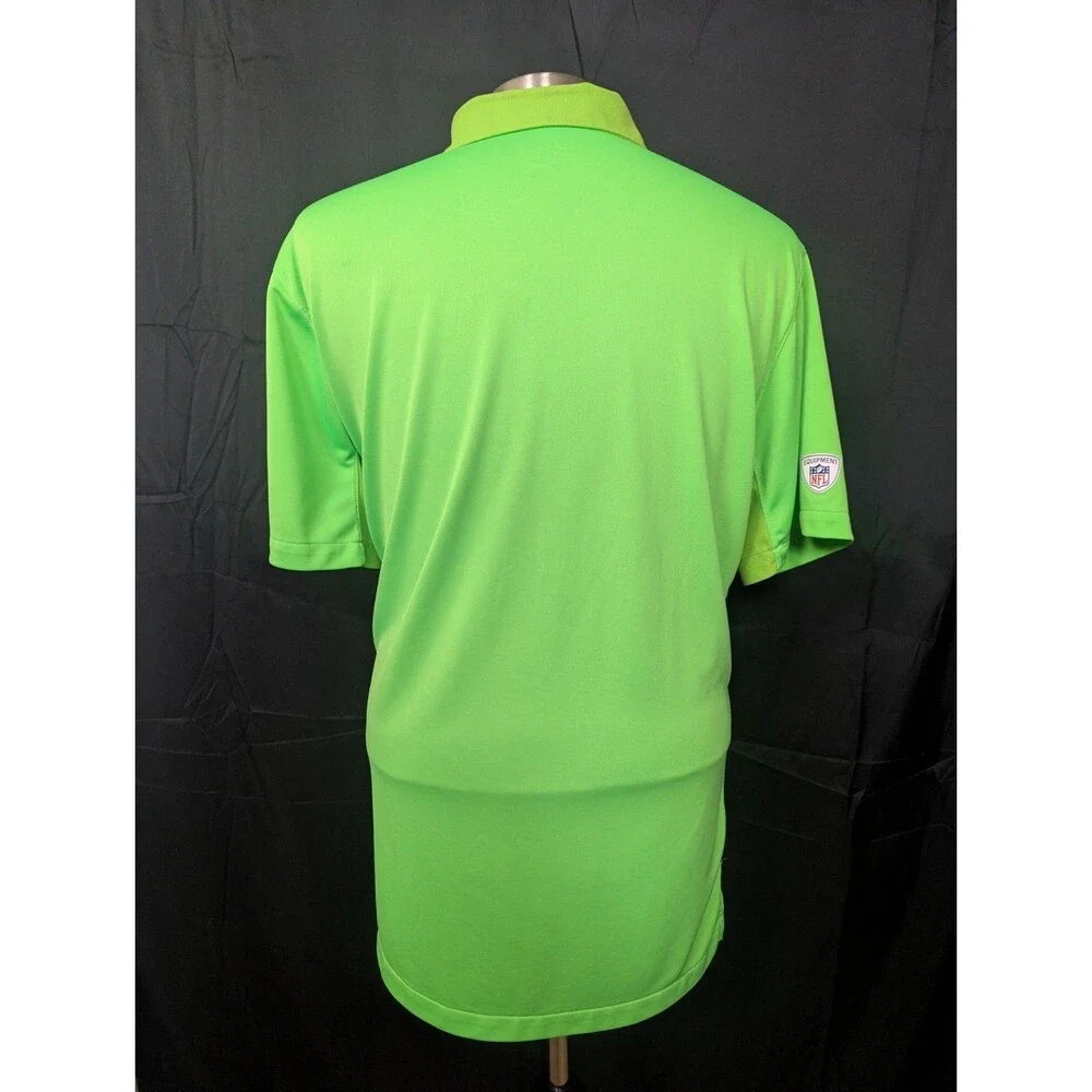 NFL Seattle Seahawks NIKE Dri Fit Team Issue Green Polo Golf Shirt Men's XXL